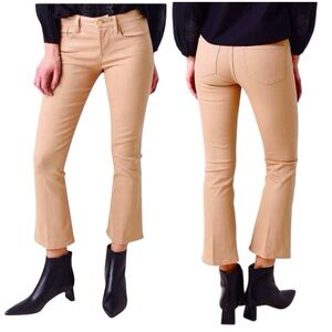 FRAME 26 Le Crop Mini Boot Women’s Jeans Tan Beige Stretch LCMB403C